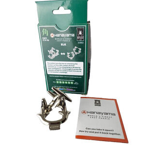 Hanayama Level 6 Cast Metal Brain Teaser Puzzle - Elk